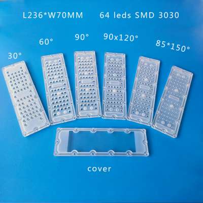 64 leds 3030 30 degree plastic module floodlight led lens